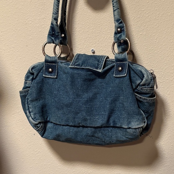Minga London distressed denim star girl y2k handbag boho grunge goth 90s mini - Picture 7 of 13